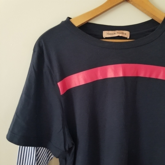 Maggie Marilyn Long Sleeve Button Cuff Tee Designer Size Small Unisex - Picture 2 of 10